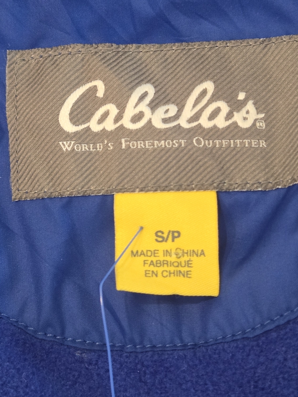 Cabela's Two-Tone Blue Full Zip Fleece Utility Jacket Gorpcore Outdoor Hiking S - Picture 4 of 11